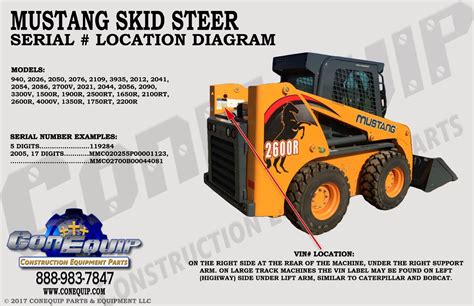 mustang skid steer serial number lookup|mustang 940e serial number location.